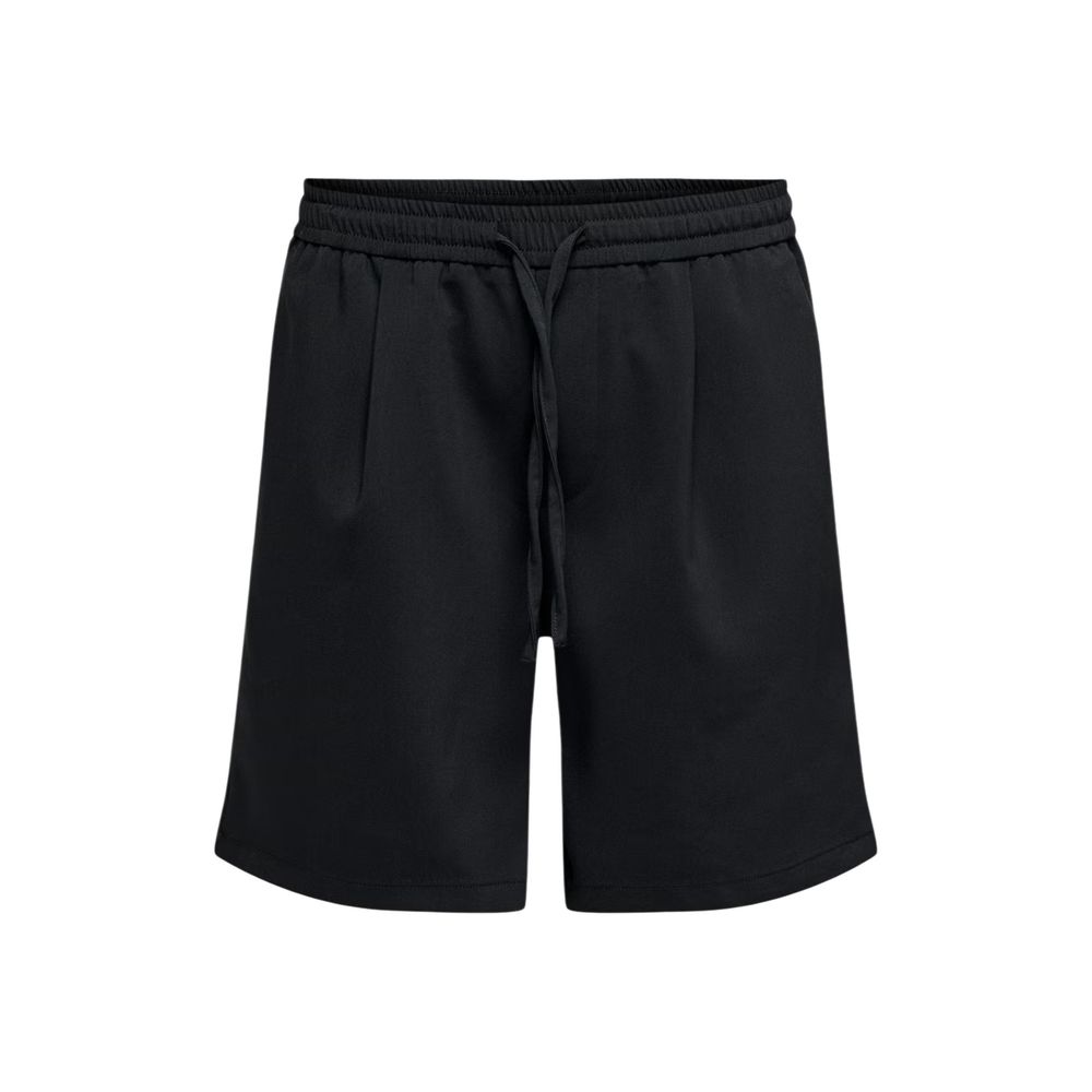Black Recycled Polyester Bermuda Shorts