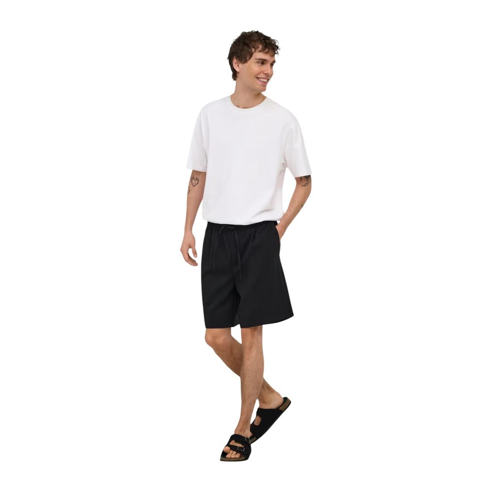 Black Recycled Polyester Bermuda Shorts