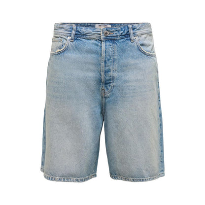 Light Blue Organic Cotton Bermuda Shorts