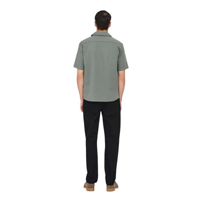 Green Cotton Shortsleeve Shirt