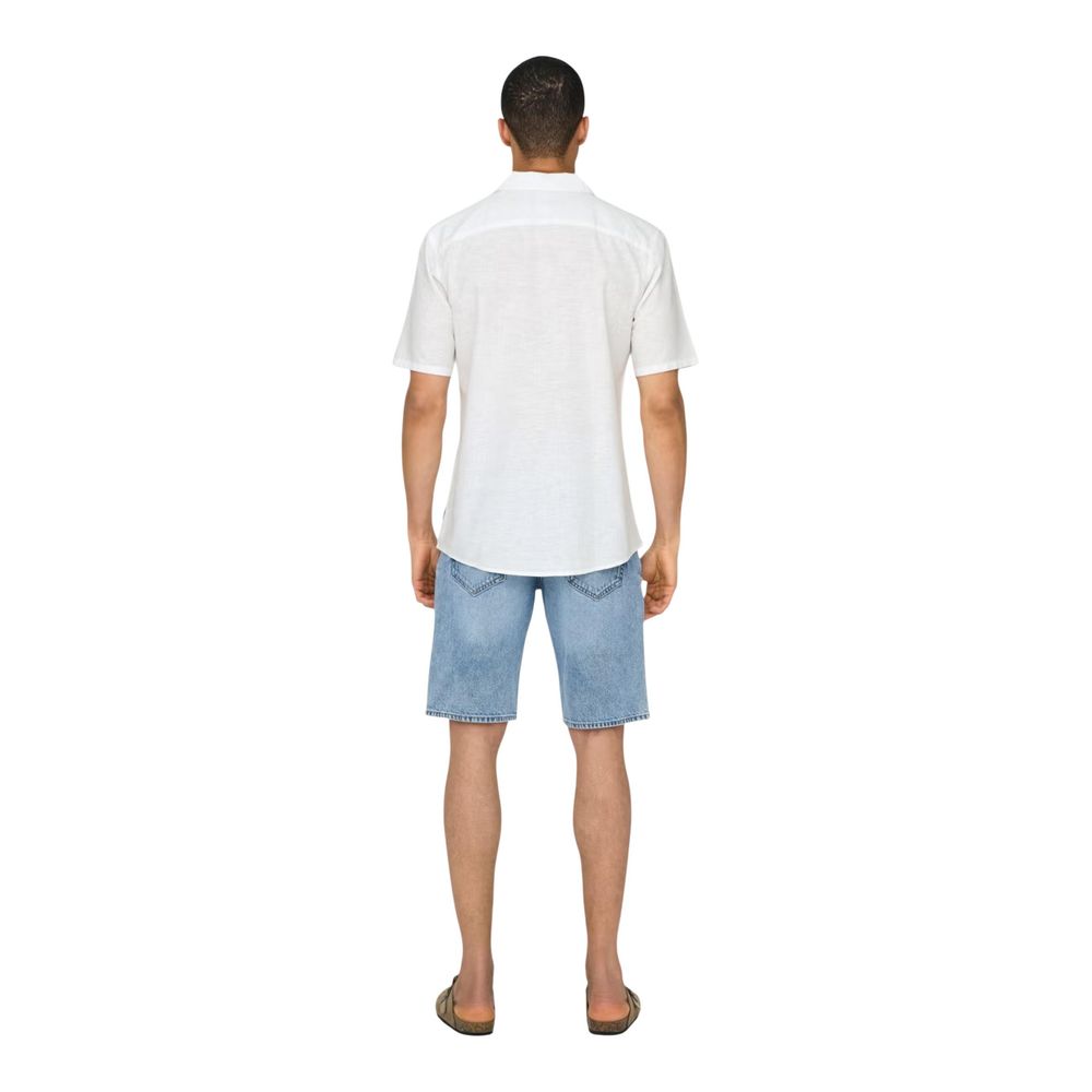 White Linen Shortsleeve Shirt