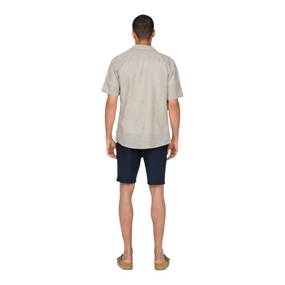 Beige Linen Shortsleeve Shirt