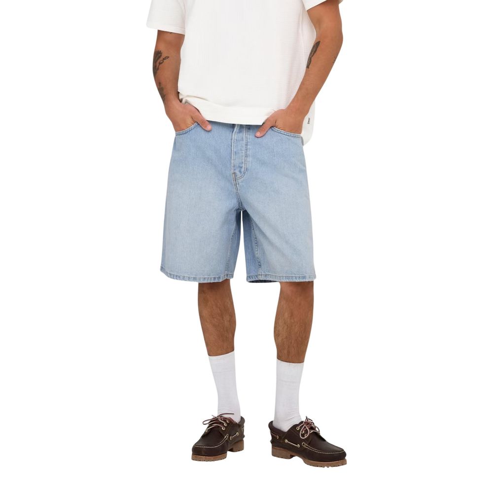 Light Blue Organic Cotton Bermuda Shorts