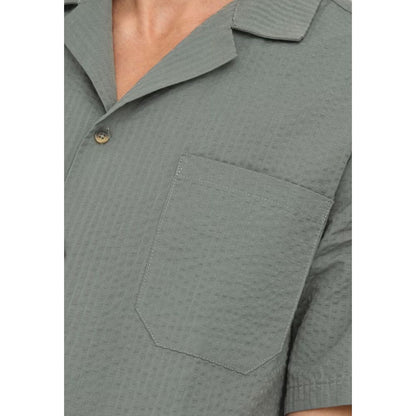 Green Cotton Shortsleeve Shirt