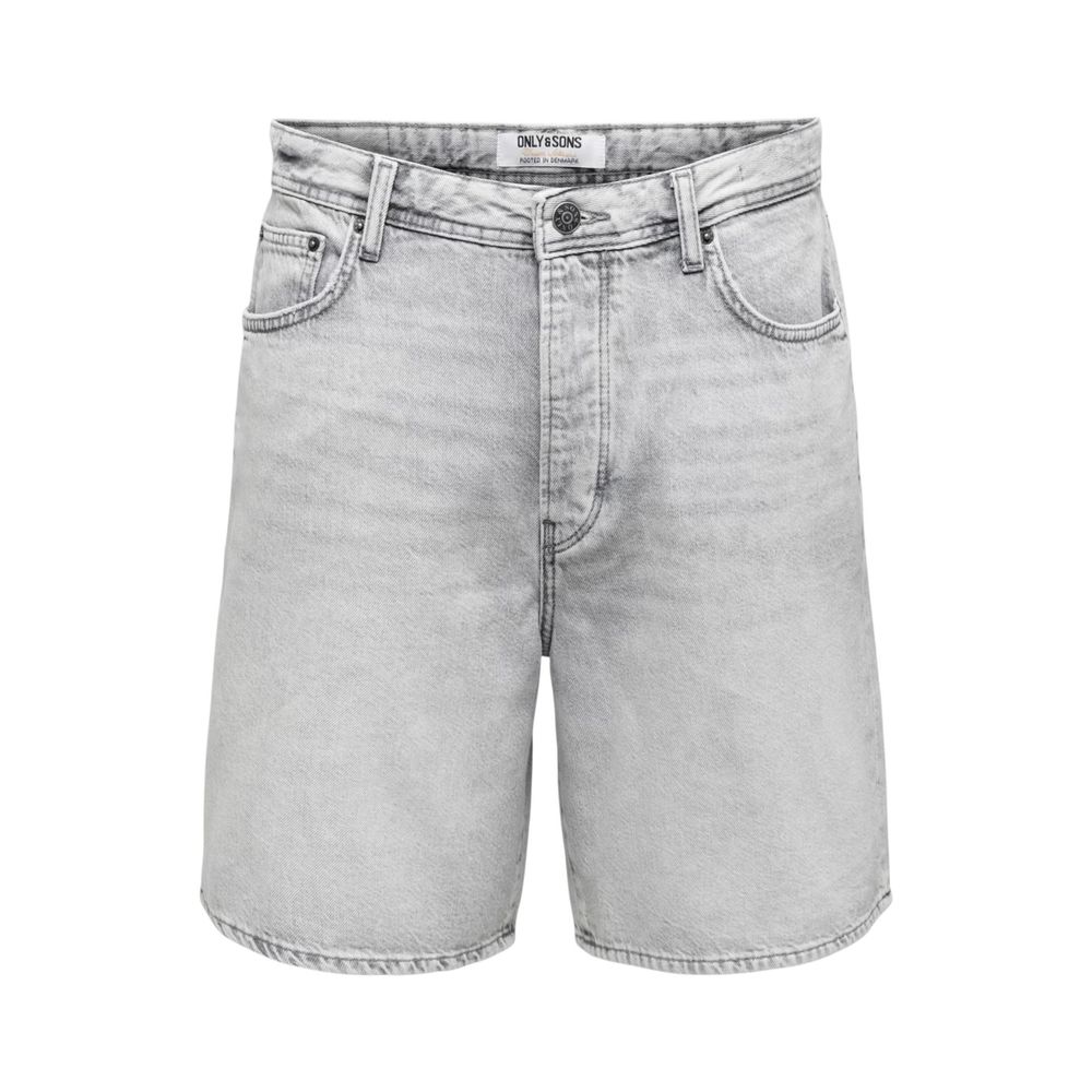 Gray Cotton Bermuda Shorts