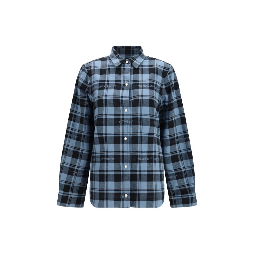 Blue Cotton Full-Length Jacket