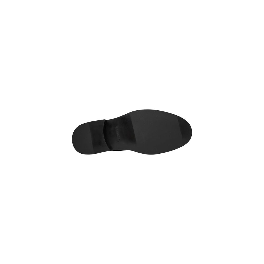 Black Leather Oxfords And Derbies