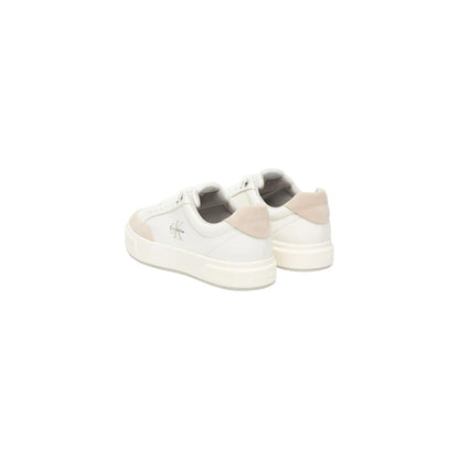 White Leather Low Top Sneakers