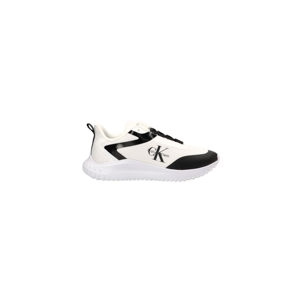 Black And White Recycled Polyester Athletic Sneakers