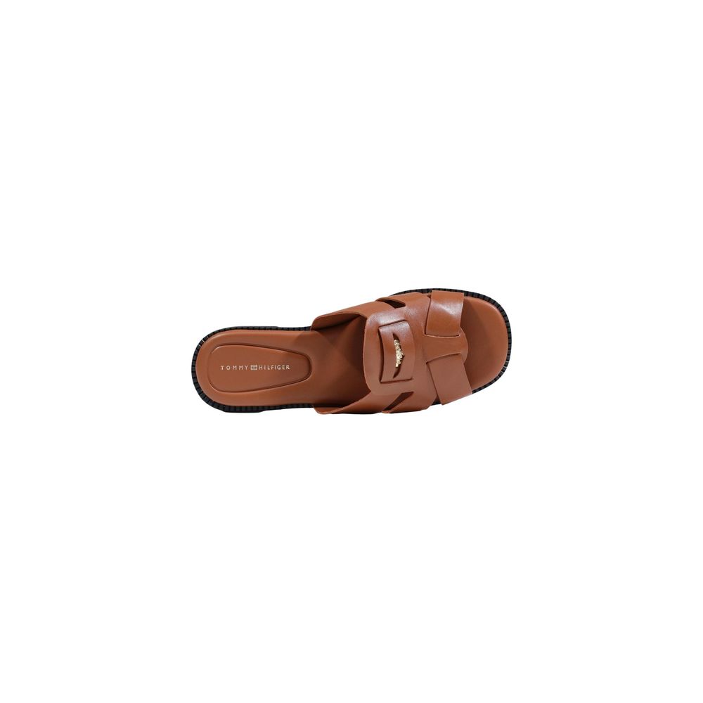 Brown Leather Flat Sandals