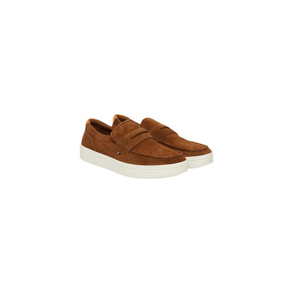 Brown Suede Leather Slip-On Loafers
