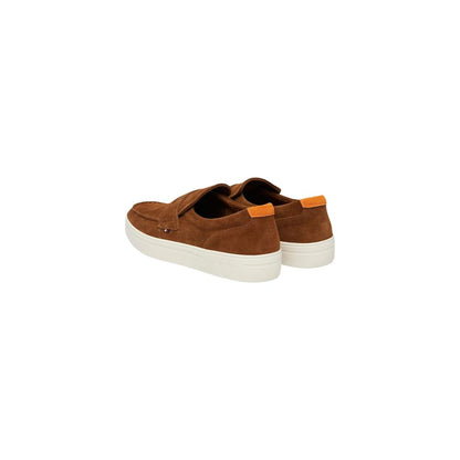 Brown Suede Leather Slip-On Loafers