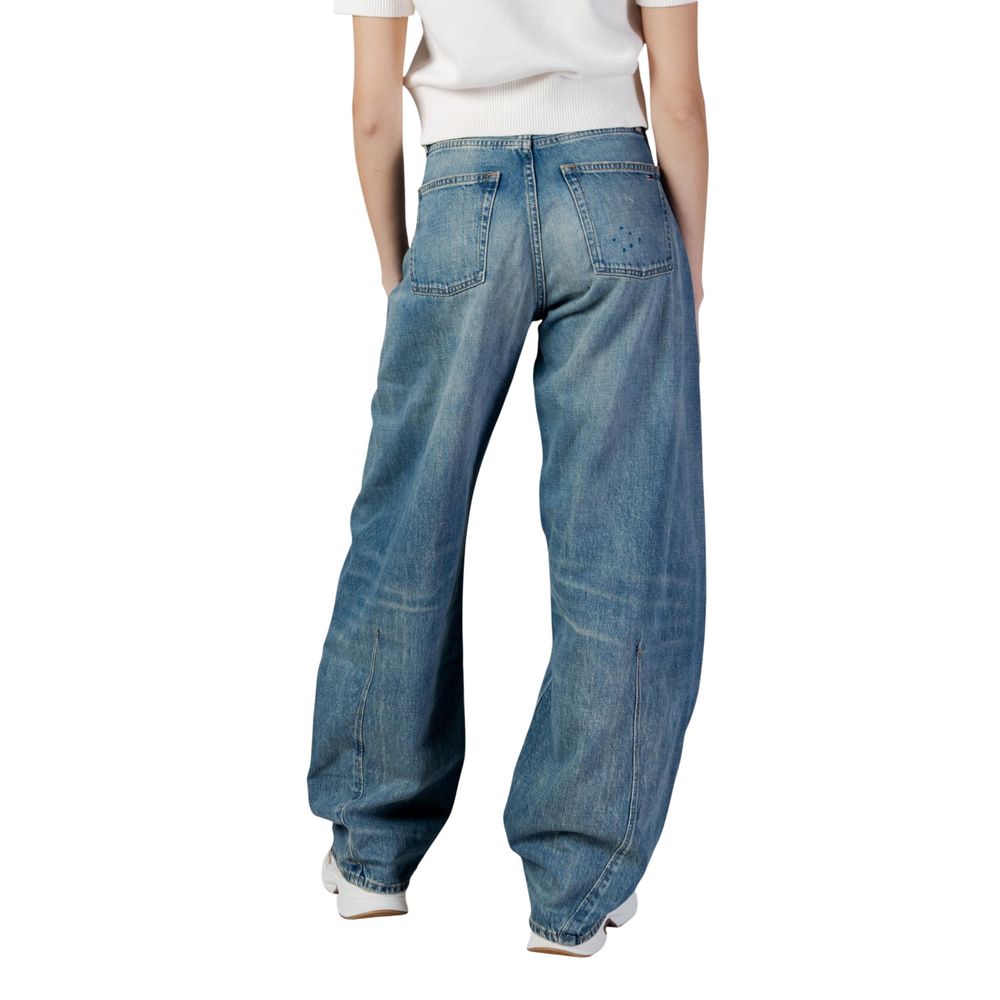 Blue Recycled Cotton Flared Jeans