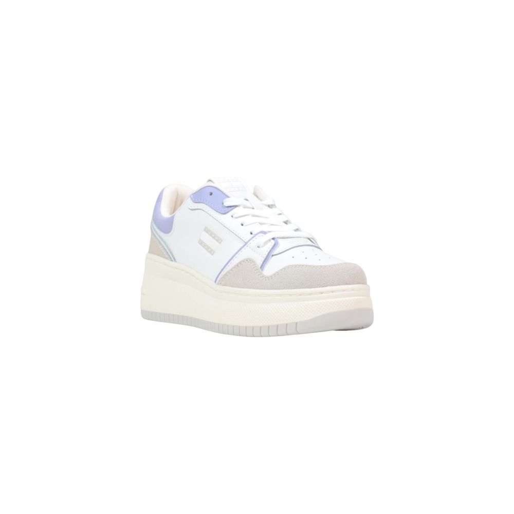 White Suede Leather Chunky Sneakers