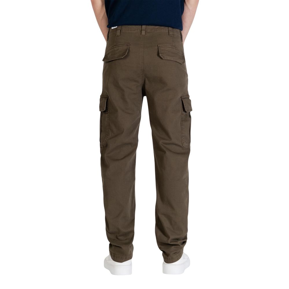 Green Recycled Cotton Cargo Pants
