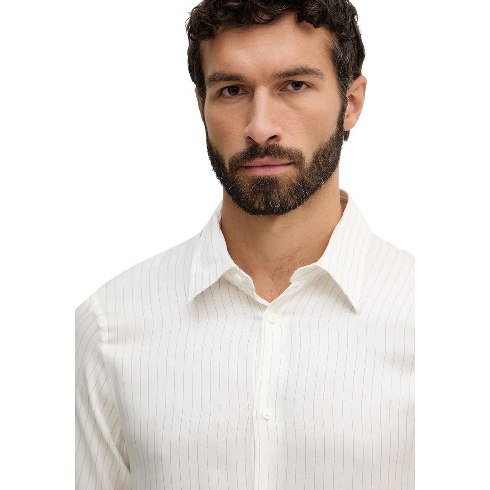 Bicolor Viscose Pattern Shirt