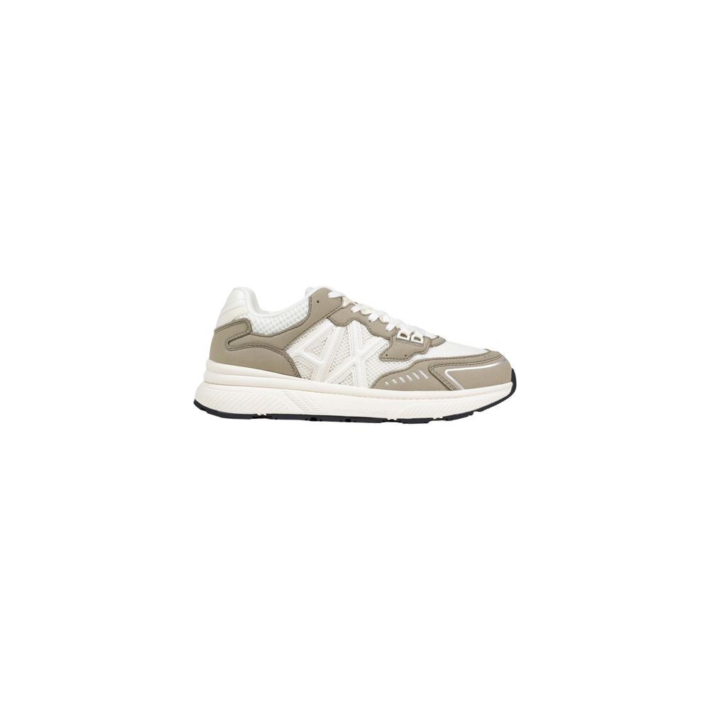 Green Polyester Athletic Sneakers