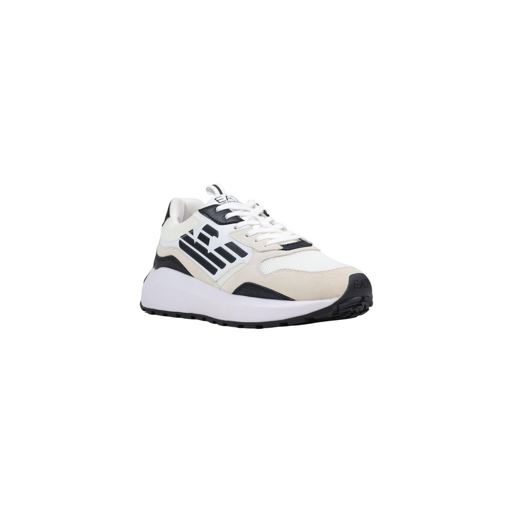 Black And White Polyethylene Athletic Sneakers
