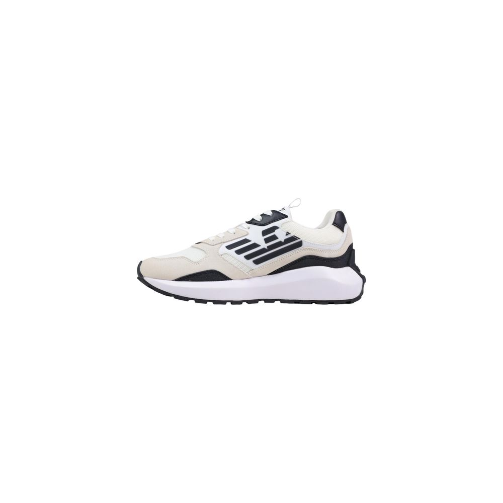 Black And White Polyethylene Athletic Sneakers