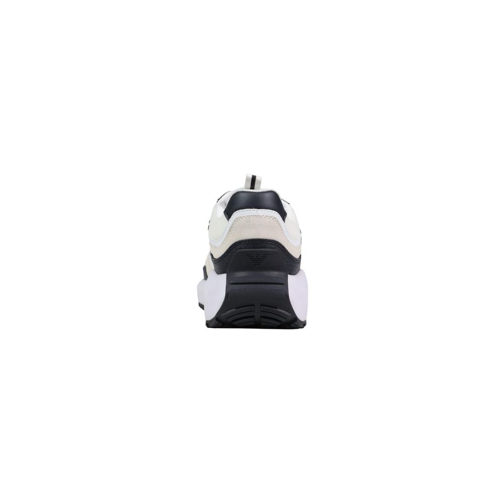 Black And White Polyethylene Athletic Sneakers