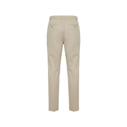Beige Lyocell Dress Pants
