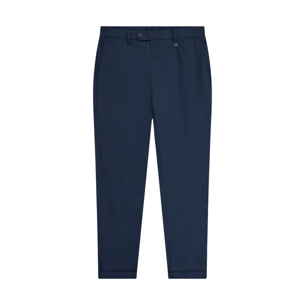Blue Polyamide Dress Pants