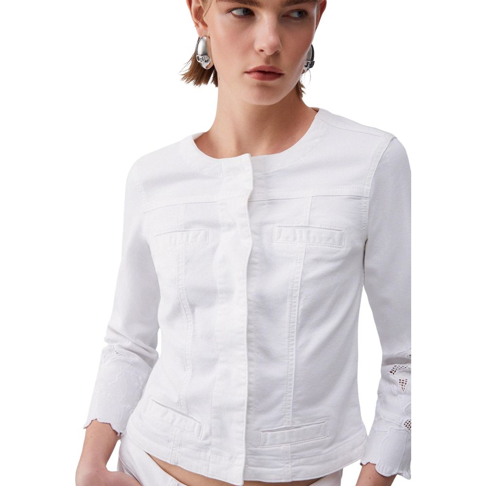 White Cotton Denim Jacket