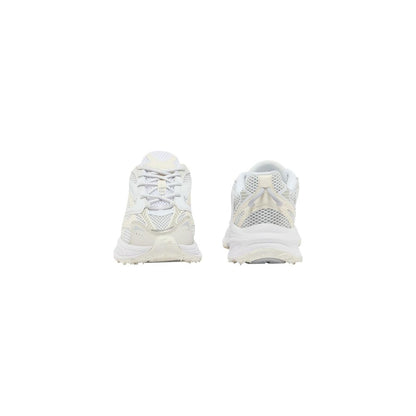 White Recycled Polyester Athletic Sneakers