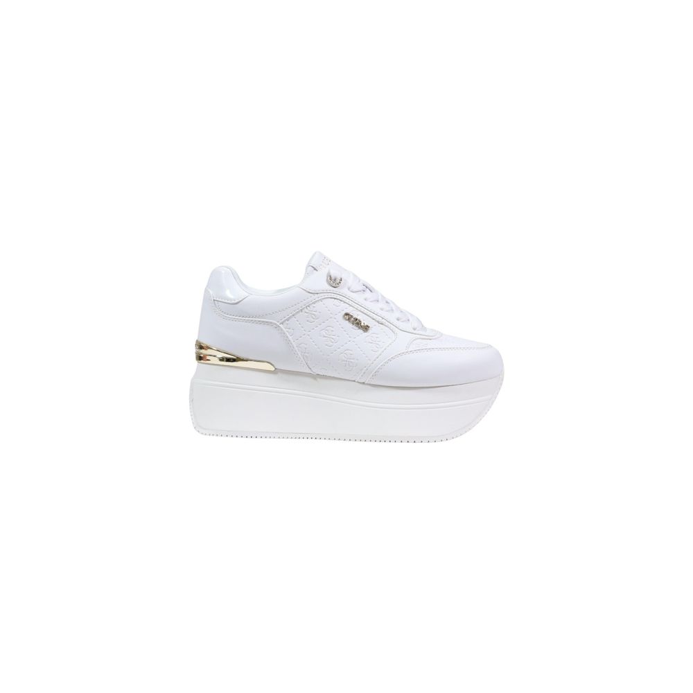 White Polyethylene Platform Sneakers