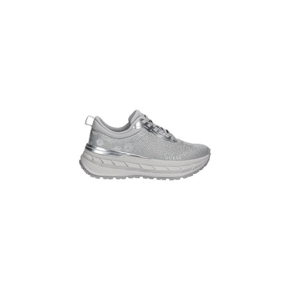 Silver Polyester Chunky Sneakers