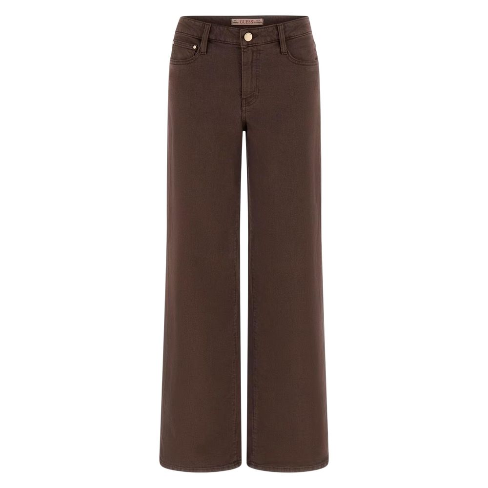 Brown Lyocell Flared Pants