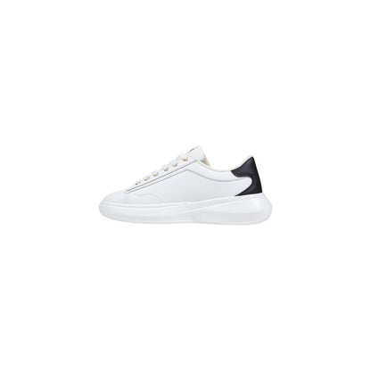 Black And White Polyethylene Low Top Sneakers