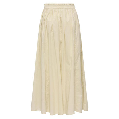 Beige Cotton Long Skirt