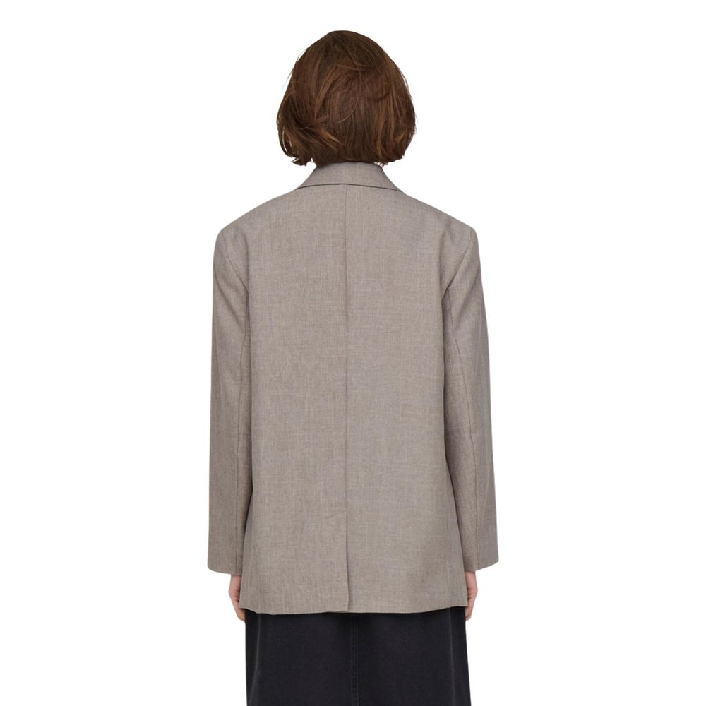Beige Polyester Blazer