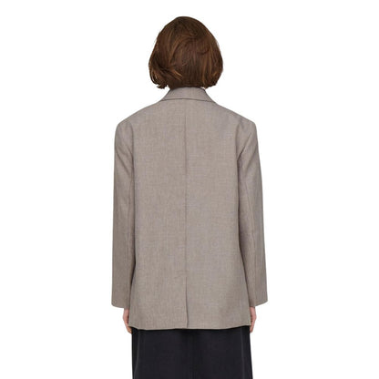 Beige Polyester Blazer