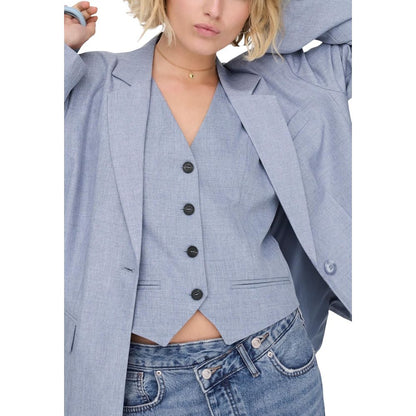Blue Polyester Blazer