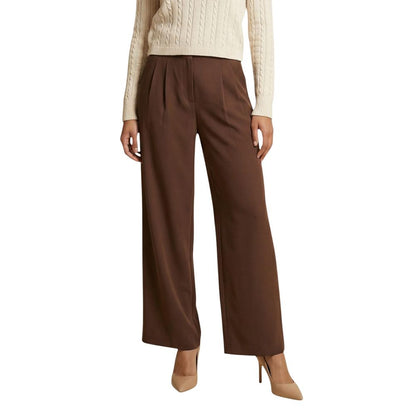 Brown Recycled Polyester Casual Pants