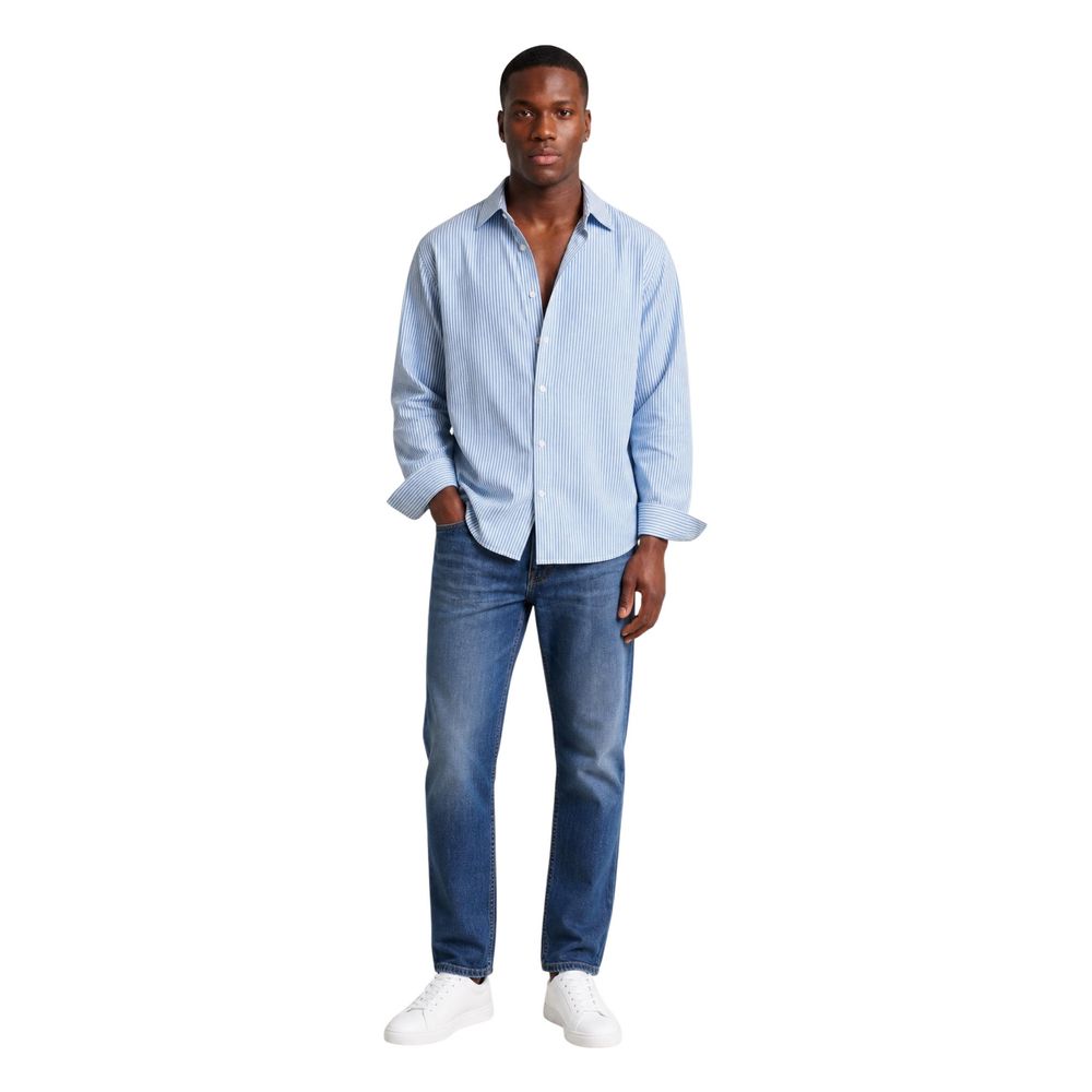 Blue Cotton Pattern Shirt