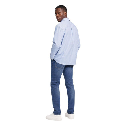 Blue Cotton Pattern Shirt