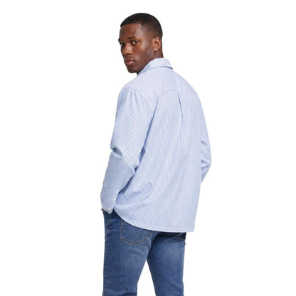 Blue Cotton Pattern Shirt