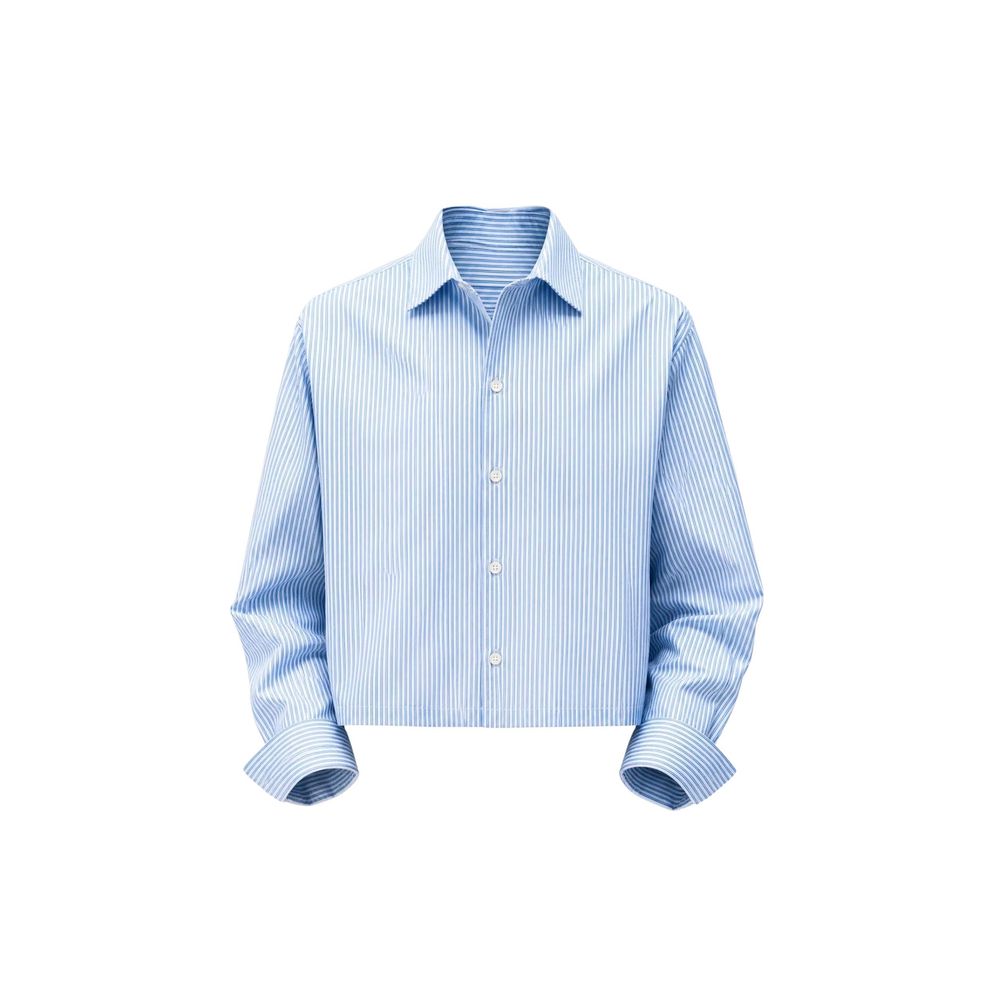 Blue Cotton Pattern Shirt