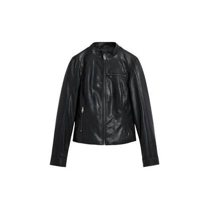 Black Polyethylene Leather Jacket