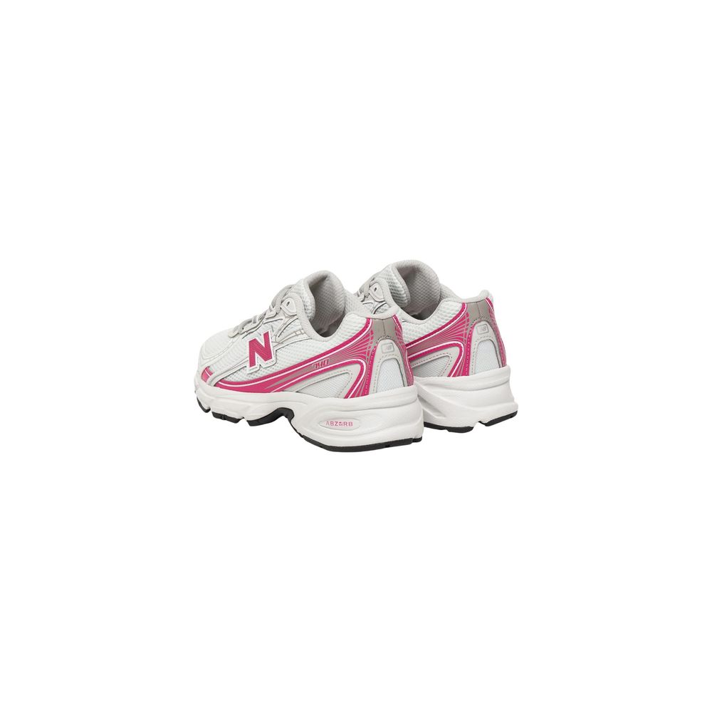 White Synthetic Athletic Sneakers