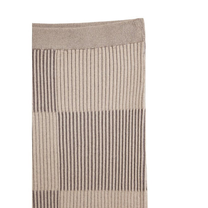 Beige Viscose Long Skirt
