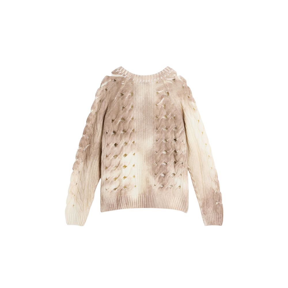 Beige Marabou Sweatshirt