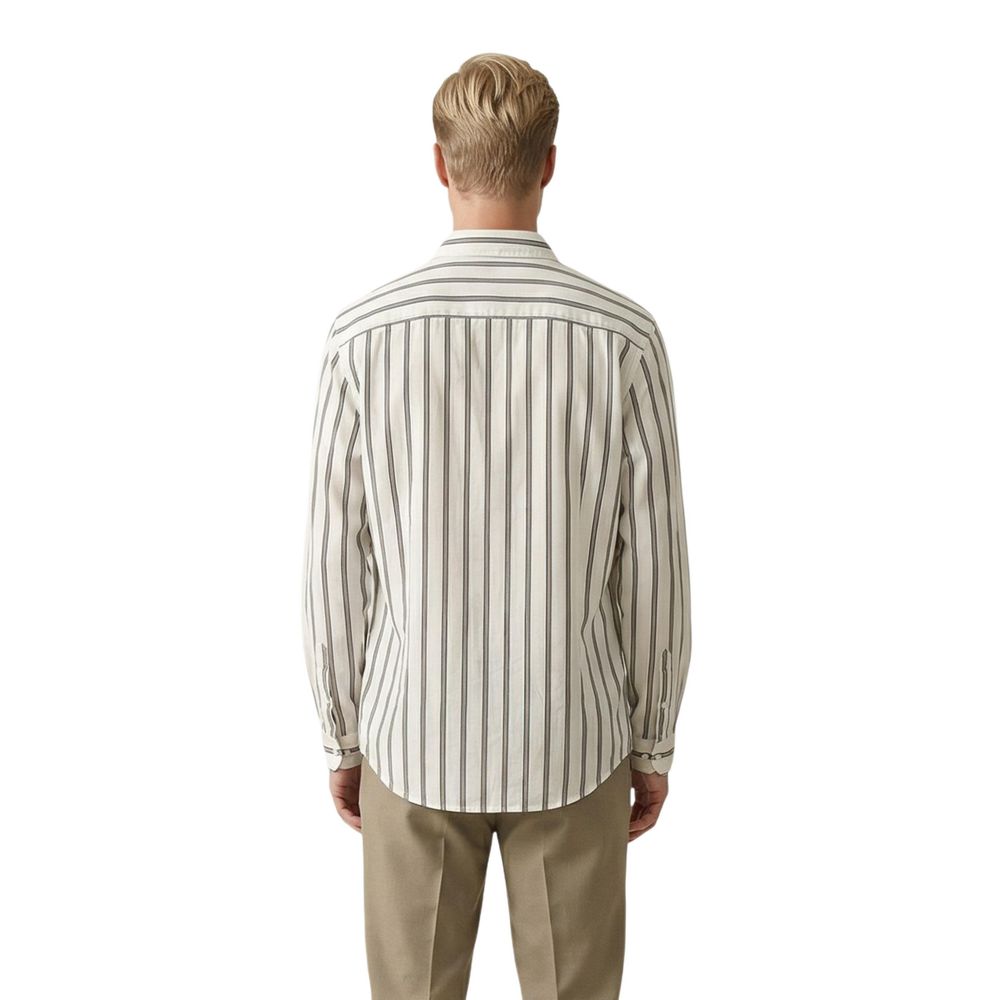 White Cotton Pattern Shirt
