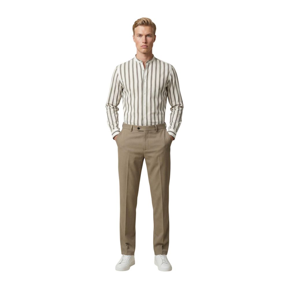 White Cotton Pattern Shirt