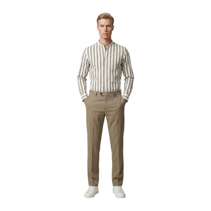 White Cotton Pattern Shirt