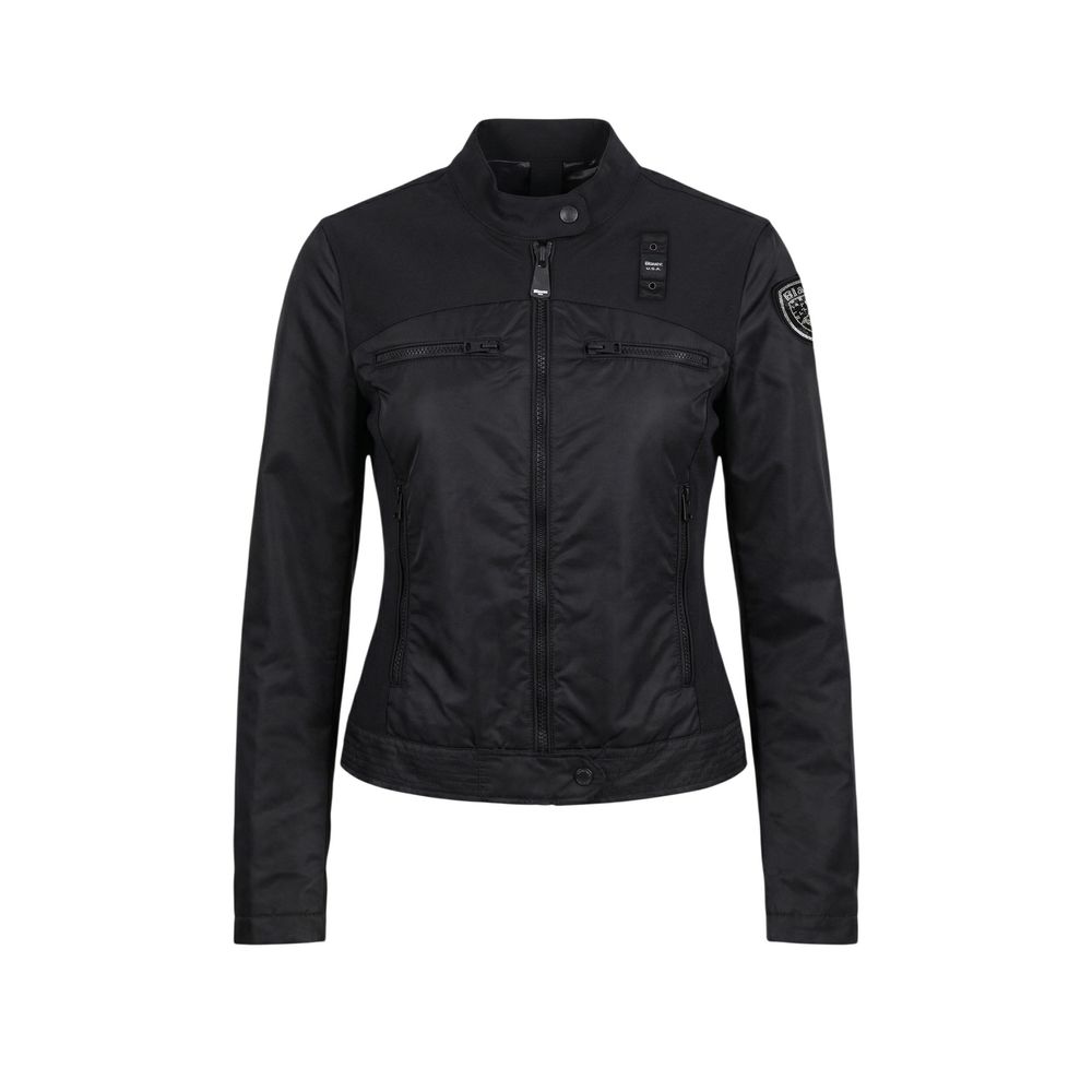 Black Polyamide Biker Jacket