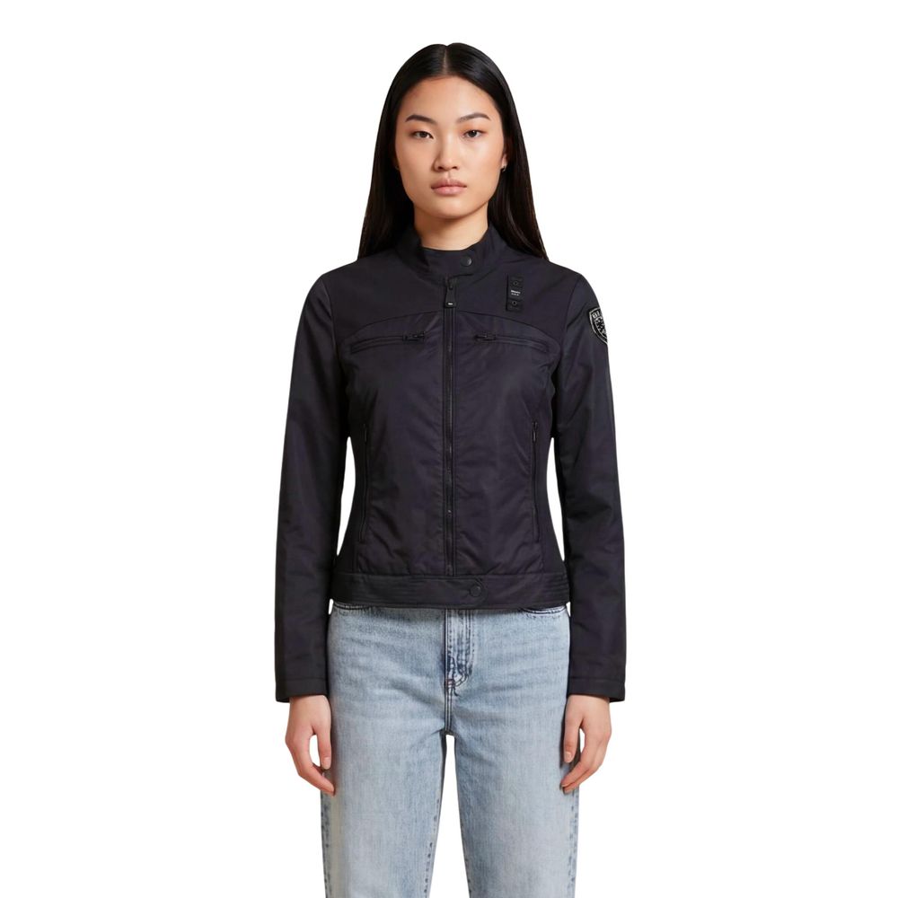 Black Polyamide Biker Jacket